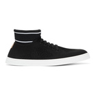 Fendi Black Knit High-Top Sneakers