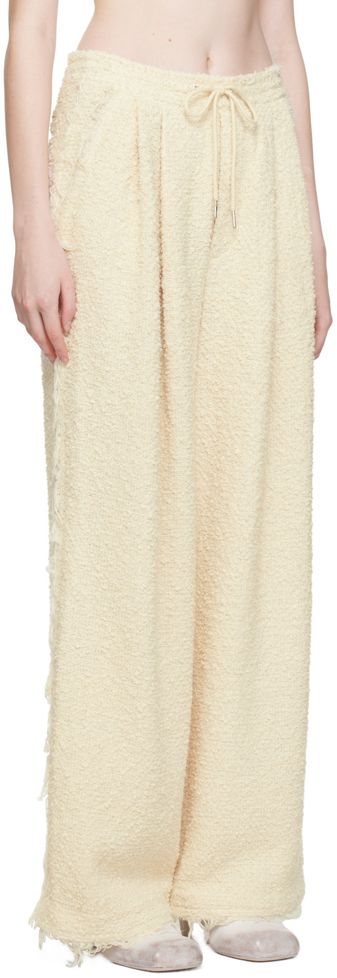 Eckhaus Latta Off-White Frayed Trousers