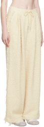 Eckhaus Latta Off-White Frayed Trousers