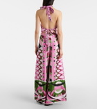 Pucci Vivara silk satin wide-leg pants