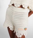Chloé Crochet scalloped cotton shorts