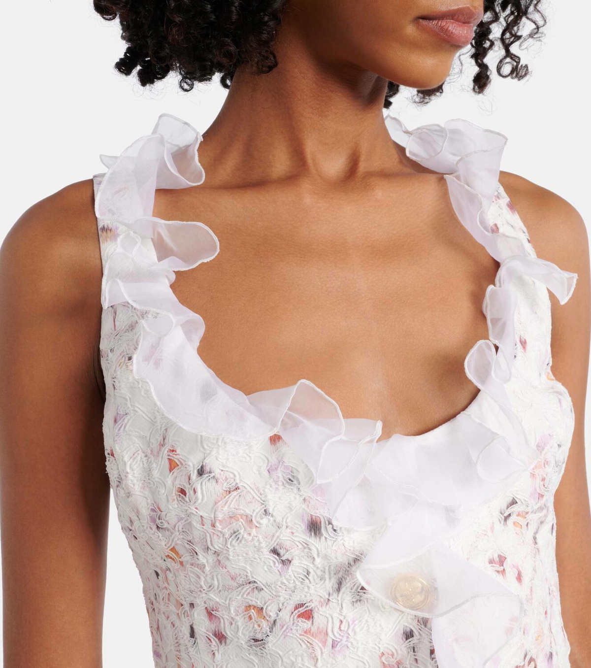 Giambattista Valli Ruffled jacquard minidress
