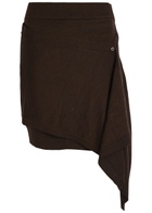 Lemaire Buttoned-panel Fine-knit Mini Skirt Dark Brown