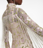 Rotate Birger Christensen Embellished mesh dress
