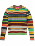 The Elder Statesman - Striped Cashmere Sweater - Blue