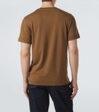Moncler Leather-trimmed cotton jersey T-shirt