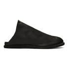 Guidi Black Kangaroo Leather Loafers