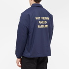 Drole de Monsieur Men's Drôle de Monsieur Not From Paris Fleece Lined Coach Jacket in Navy