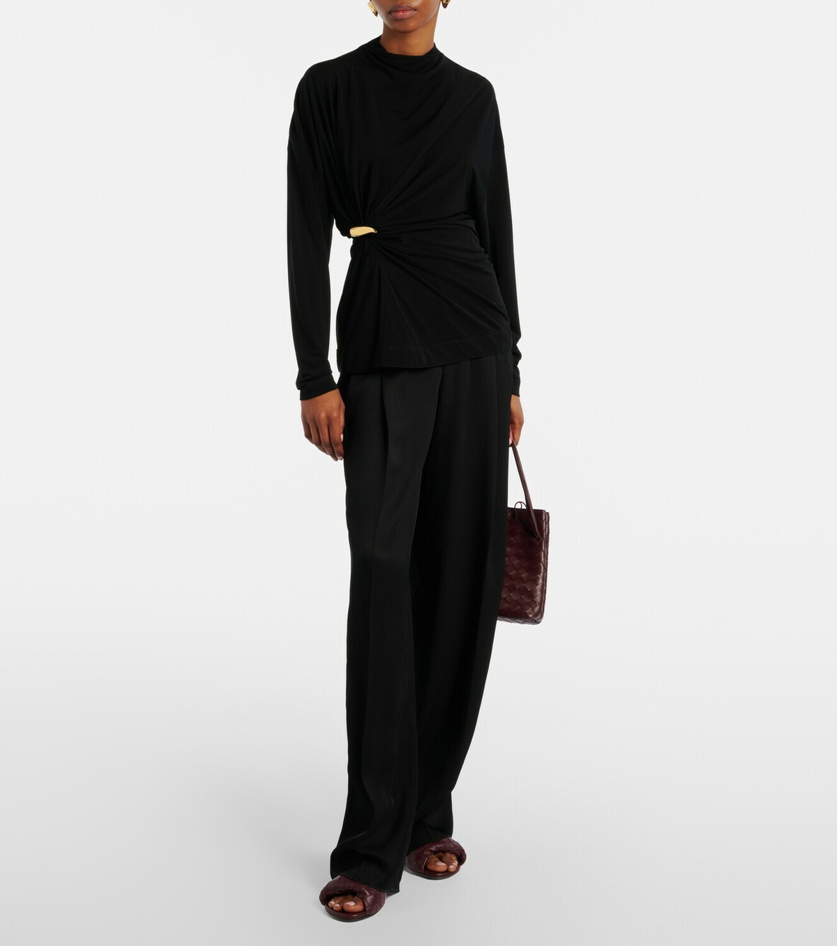 Bottega Veneta Blink 80 Intrecciato leather mules
