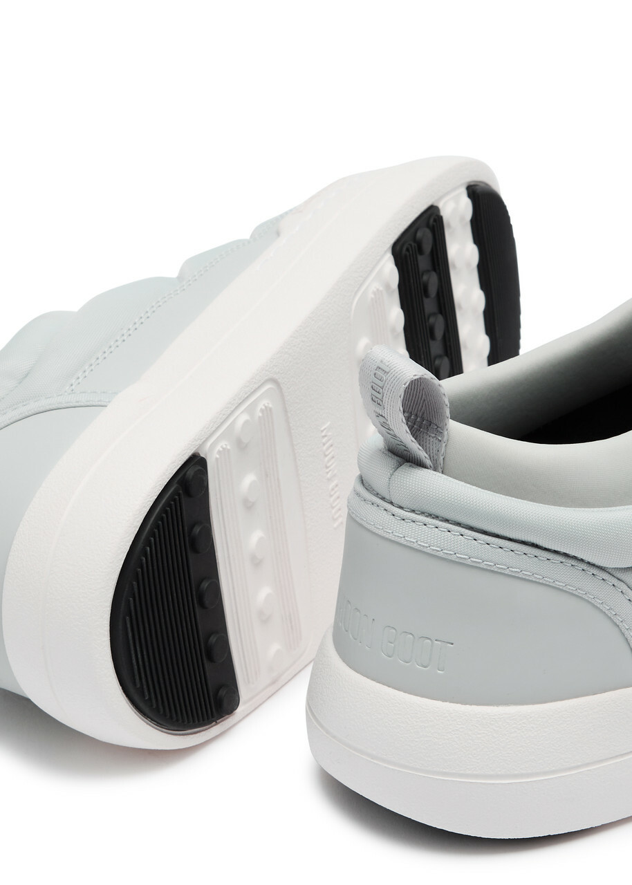 Moon Boot Park Quilted Panelled Nylon Sneakers Grey
