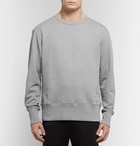 Acne Studios - Fayze Logo-Print Mélange Loopback Cotton-Jersey Sweatshirt - Men - Gray