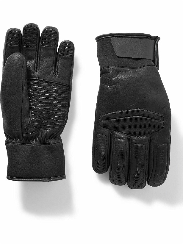 Photo: Kjus - Performance Leather and Neoprene Ski Gloves - Black