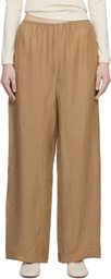 Baserange Tan Fine Linen Stoa Lounge Pants