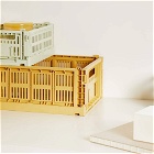 HAY Medium Recycled Colour Crate in Golden Yellow