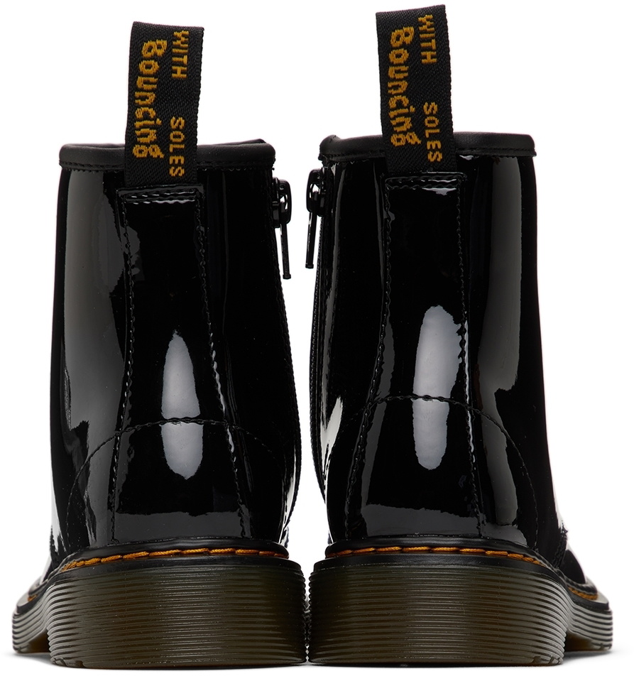 Childrens black clearance patent dr martens