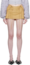 Nodress Tan Low-Waist Miniskirt