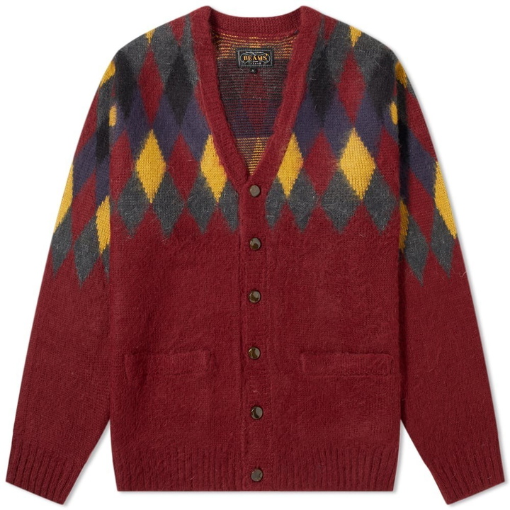 Photo: Beams Plus Diamond Pattern Cardigan