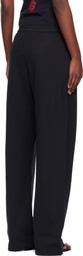 Marine Serre Black Moon Logo Fleece Sweatpants