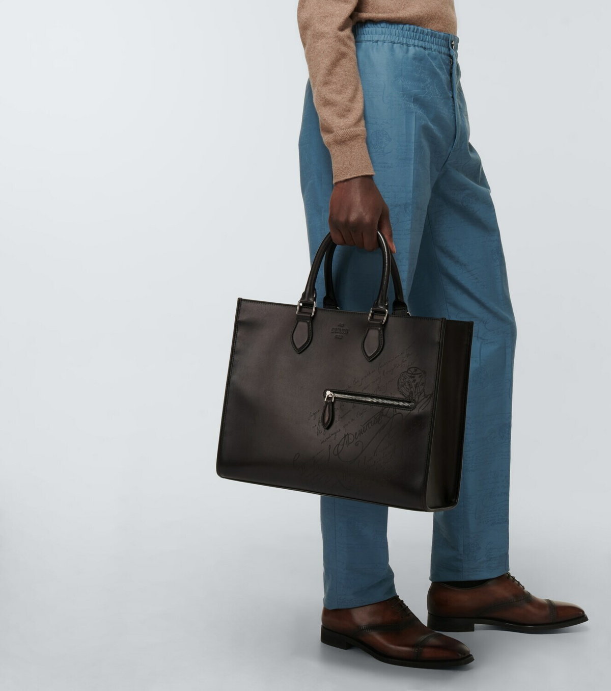 Berluti Ulysse Scritto leather tote bag Berluti