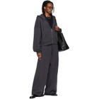 LU'U DAN Gray Raw-Cut Bontan Sweatpants