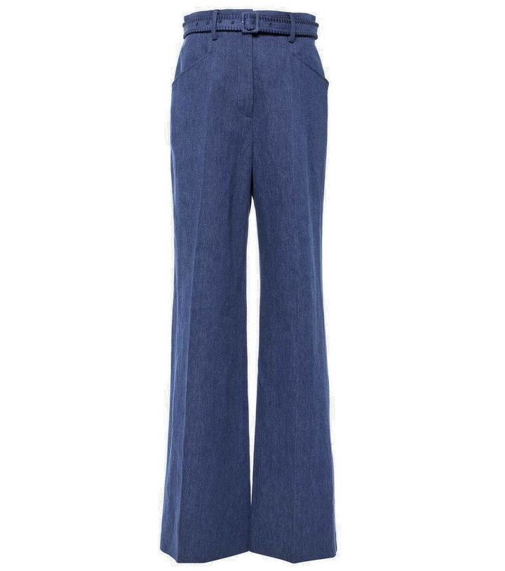 Photo: Gabriela Hearst Norman cotton and linen wide-leg pants