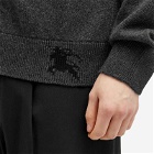 Burberry Men's Cashmere EKD Logo Cardigan in Dark Grey Melange