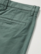 Theory - Zaine Straight-Leg Cotton-Blend Twill Shorts - Green