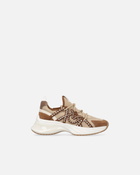 Pinko Ariel Sneakers With Laces And Rhinestones Rope Beige