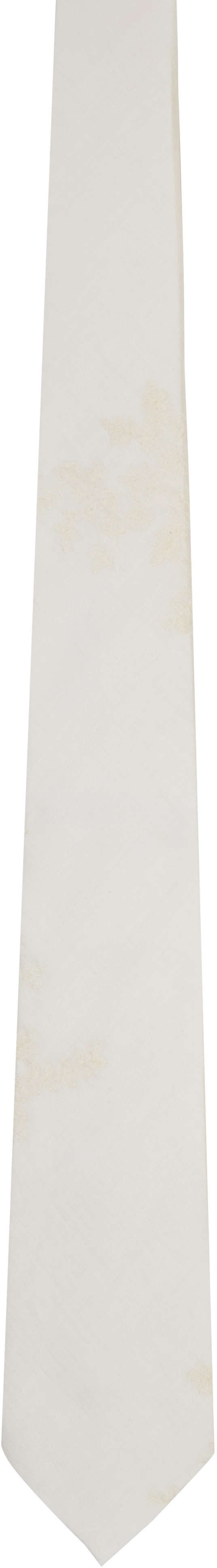 OUR LEGACY Off-White Embroidered Tie