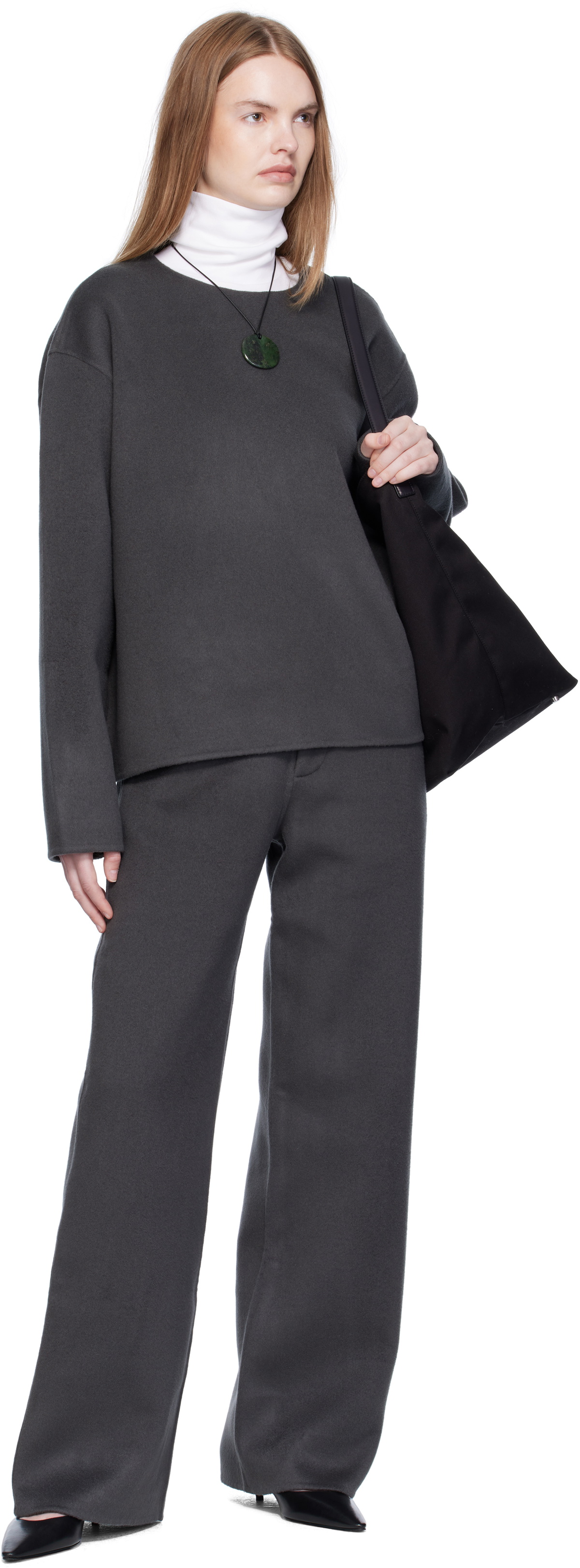 Arch The Gray Handmade Wool Cashmere Top