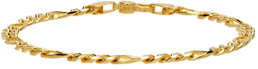 アクセサリー tom wood figaro bracelet thick 6.5 Tom Wood Gold Thick Figaro Bracelet Tom Wood