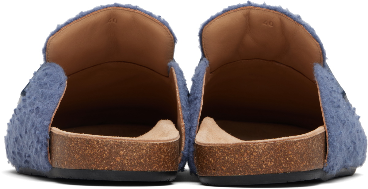JW Anderson Blue Felt Loafers
