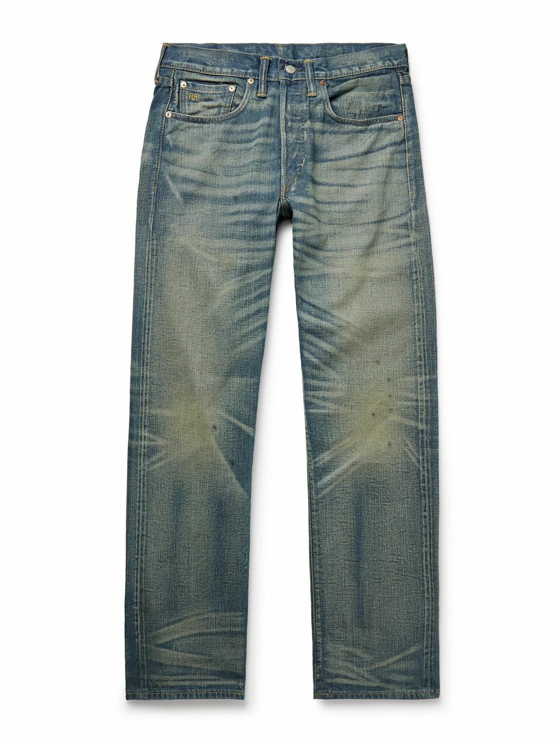 RRL - Straight-Leg Distressed Jeans - Blue RRL