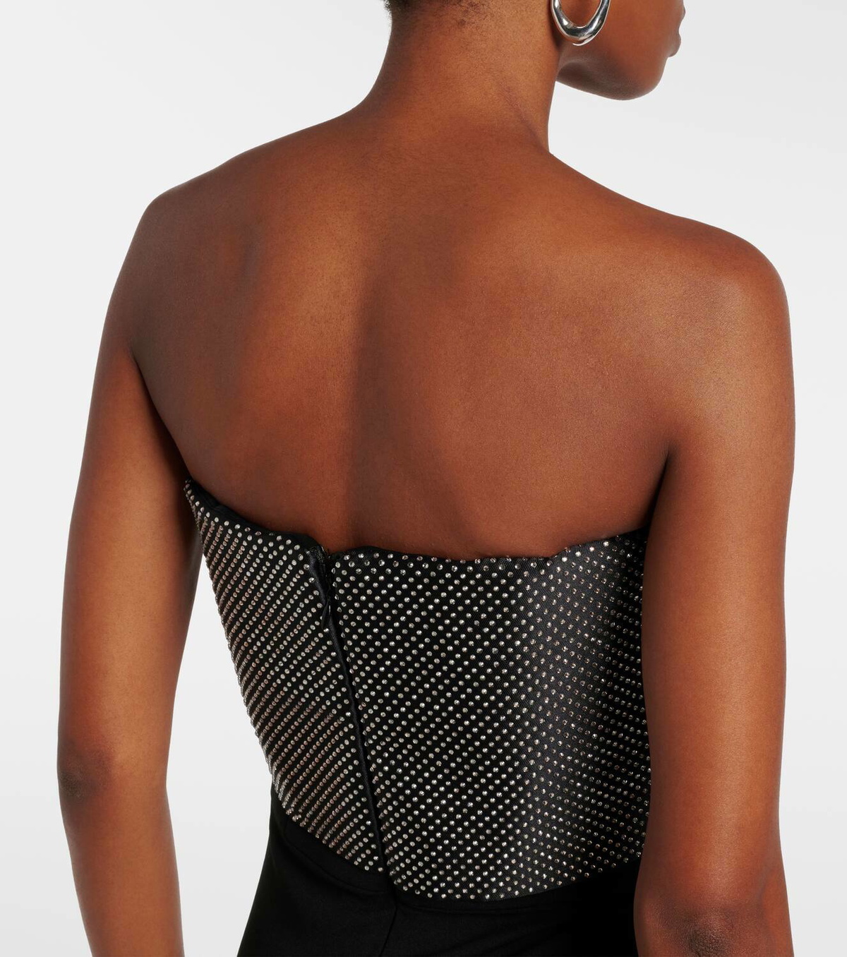 SOLACE LONDON ソレイスロンドン ワンピース Brandi 985717 Buy Solace London Black Brandi Gown in Crystal-embellished