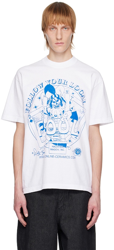Photo: Online Ceramics White 'Follow Your Local Fool' T-Shirt