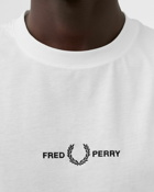 Fred Perry Embroidered T Shirt White - Mens - Shortsleeves