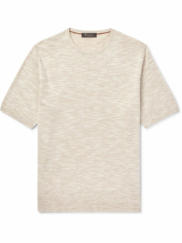 Photo: Loro Piana - Linen and Silk-Blend T-Shirt - Neutrals