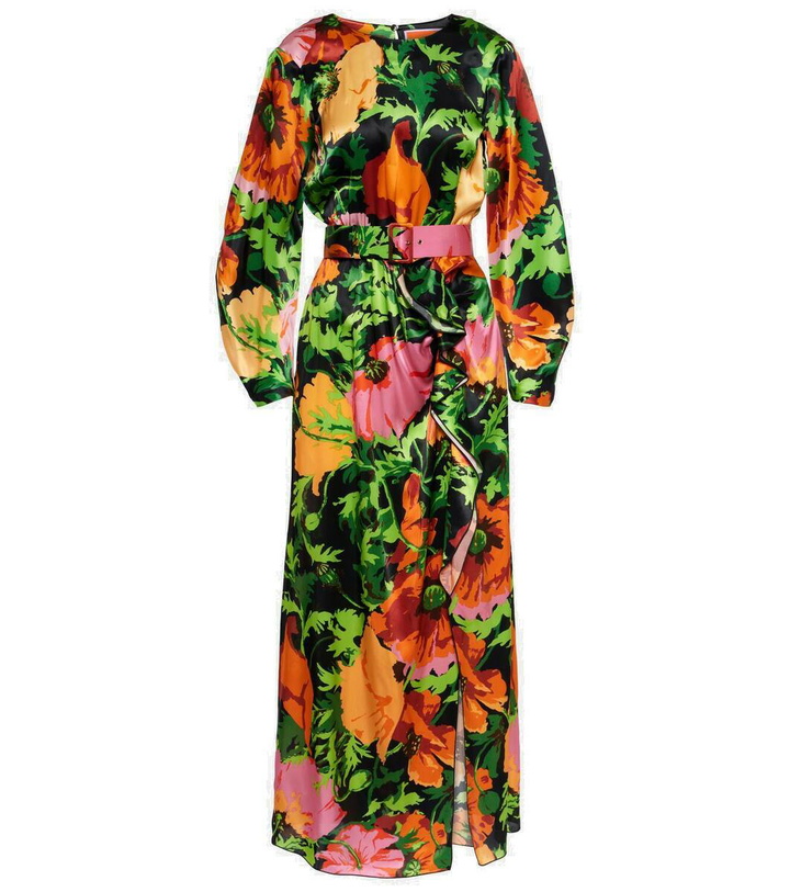 Photo: La DoubleJ Penny floral satin maxi dress