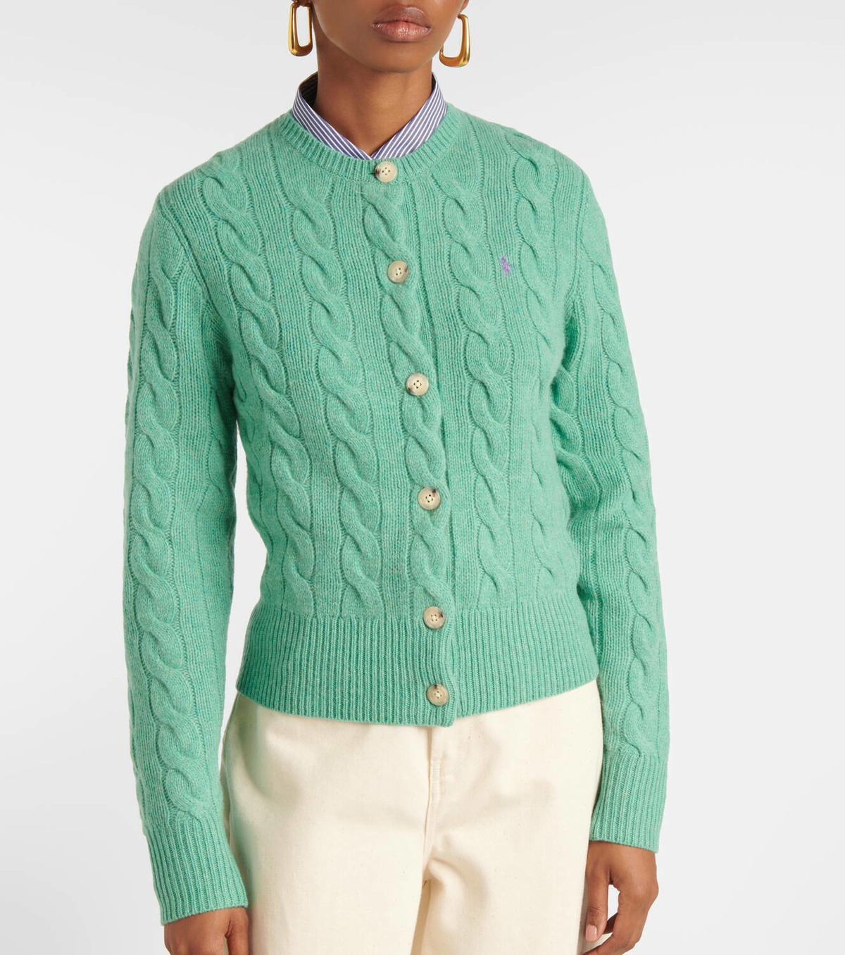 Polo Ralph Lauren Cable-knit wool and cashmere cardigan Polo