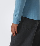 Allude Knitted wool and cashmere shirt
