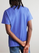 ERL - Paint-Splattered Cotton-Jersey T-Shirt - Blue