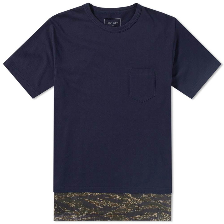 Photo: SOPHNET. Fake Layered Pocket Tee Blue