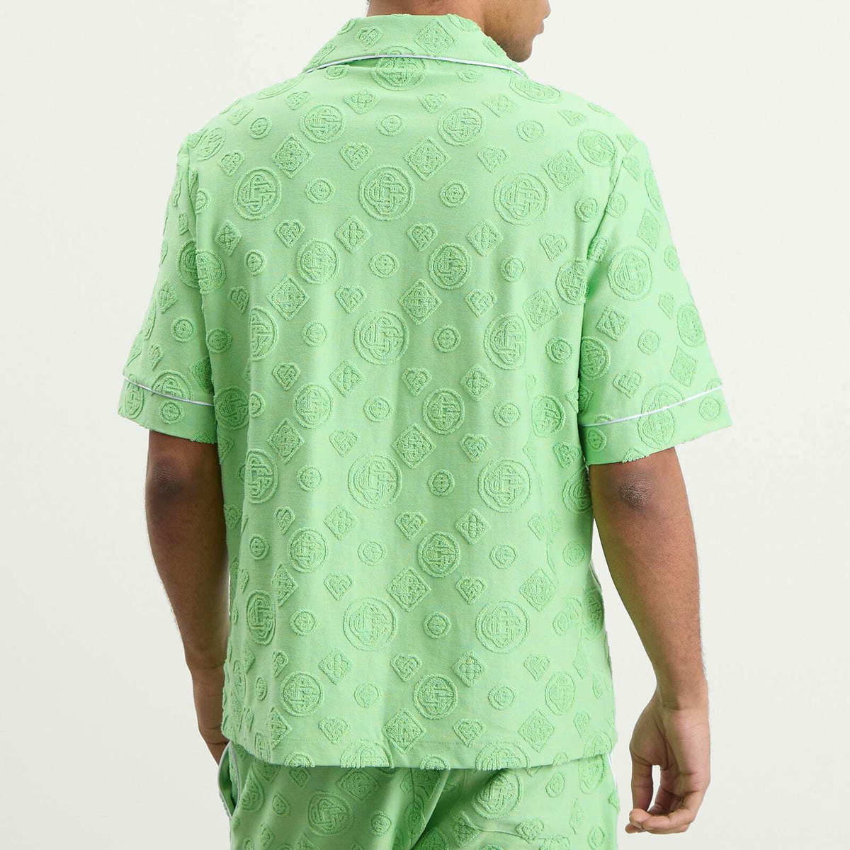 Casablanca Men's Towelling Monogram Shirt in Green