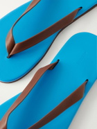 Auralee - Leather Flip-Flops - Blue