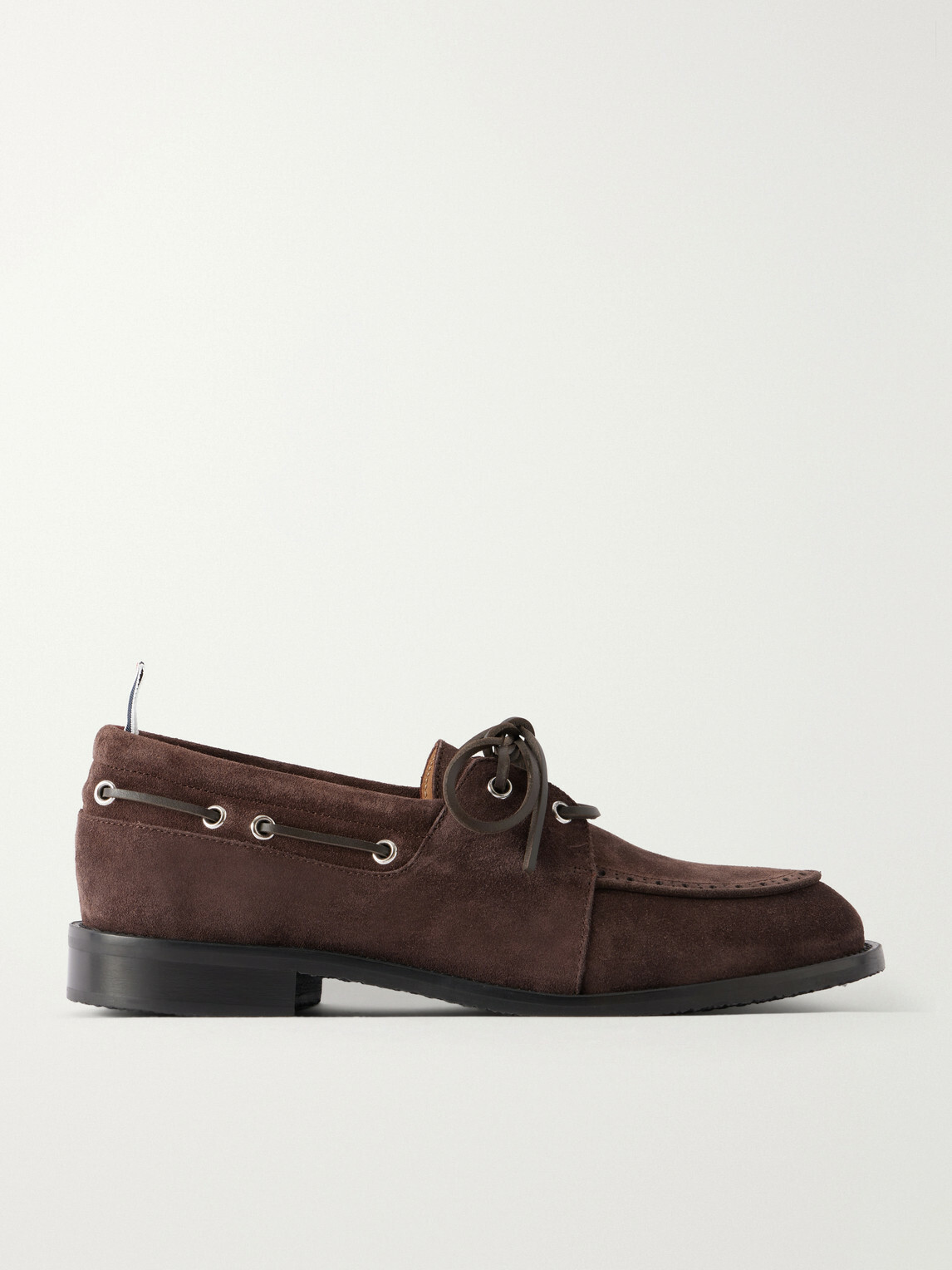 Thom Browne - Suede Boat Shoes - Brown