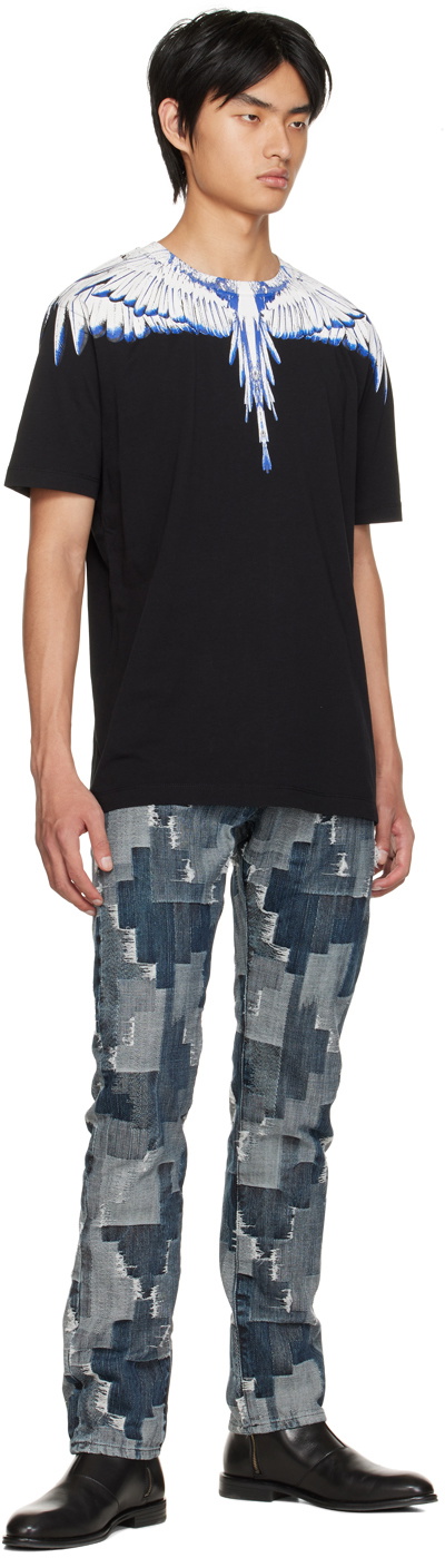Marcelo Burlon County of Milan Black Icon Wings T-Shirt