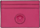 Versace Pink La Medusa Card Holder