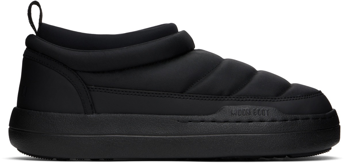 Moon Boot Black Park Soft Nylon Loafers