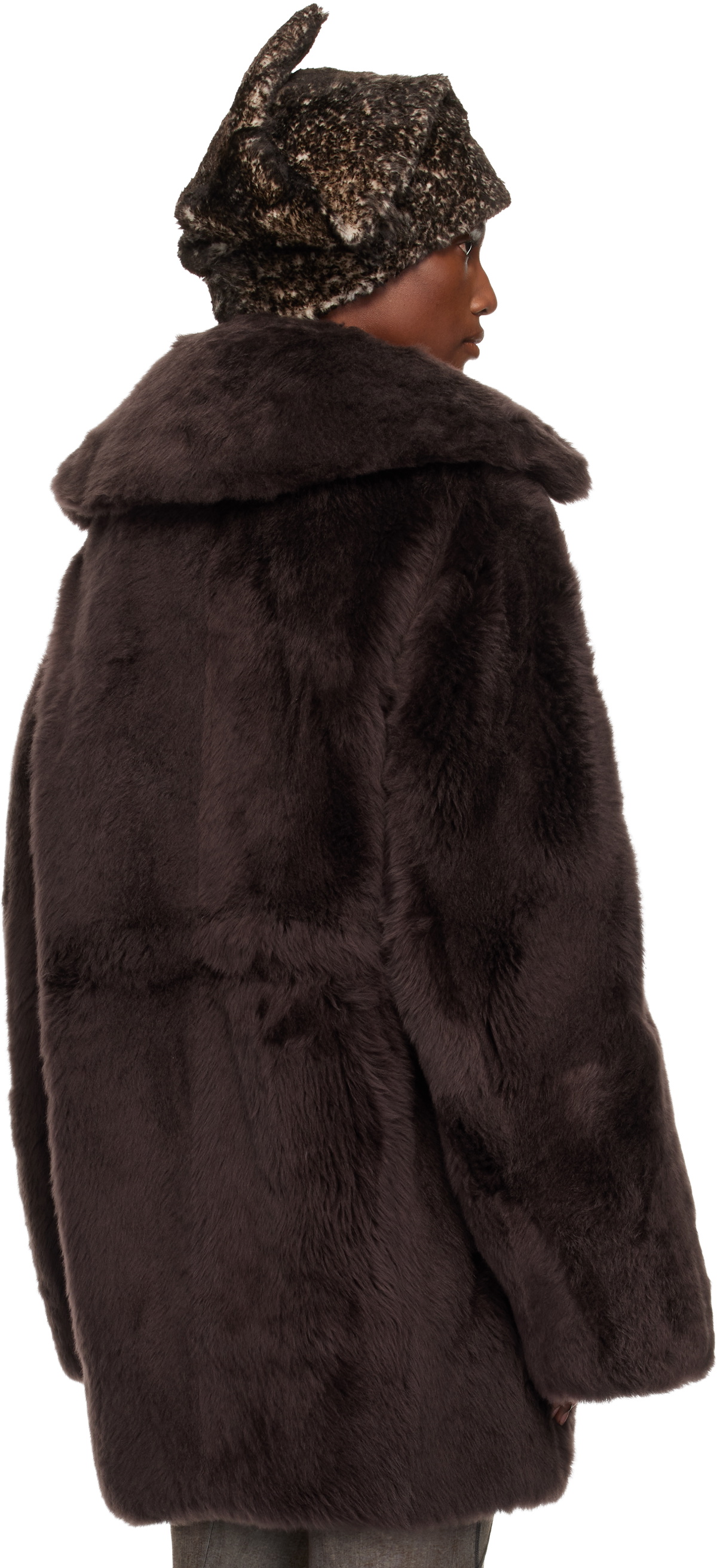 KNWLS Brown Baby Shearling Coat