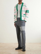 Thom Browne - Pointelle-Knit Cotton and Linen-Blend T-Shirt - White